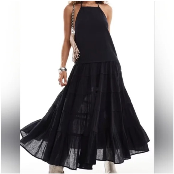 Free People Somewhere Sunny drop waist maxi dress